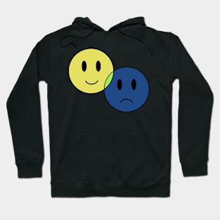 Yellow and Blue - Smile and Frown Hoodie